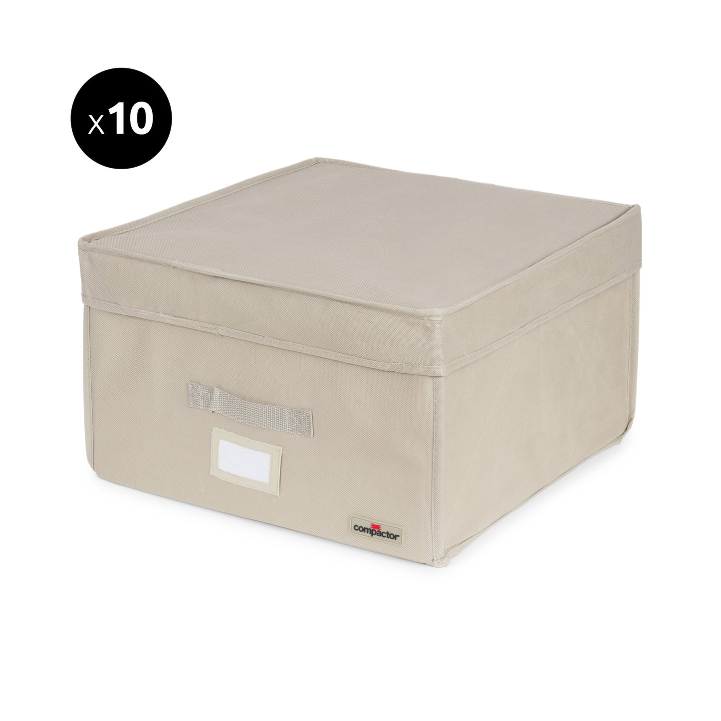 Compactor Lot de 10 boîtes de boîtes de rangement sous vide rigides Dune M beige