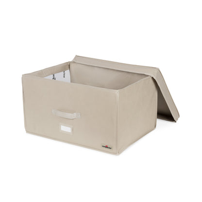 Lot de 5 boîtes de rangement sous vide rigides Dune XL beige