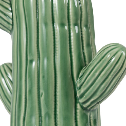 Jarrón Cactus de cerámica verde