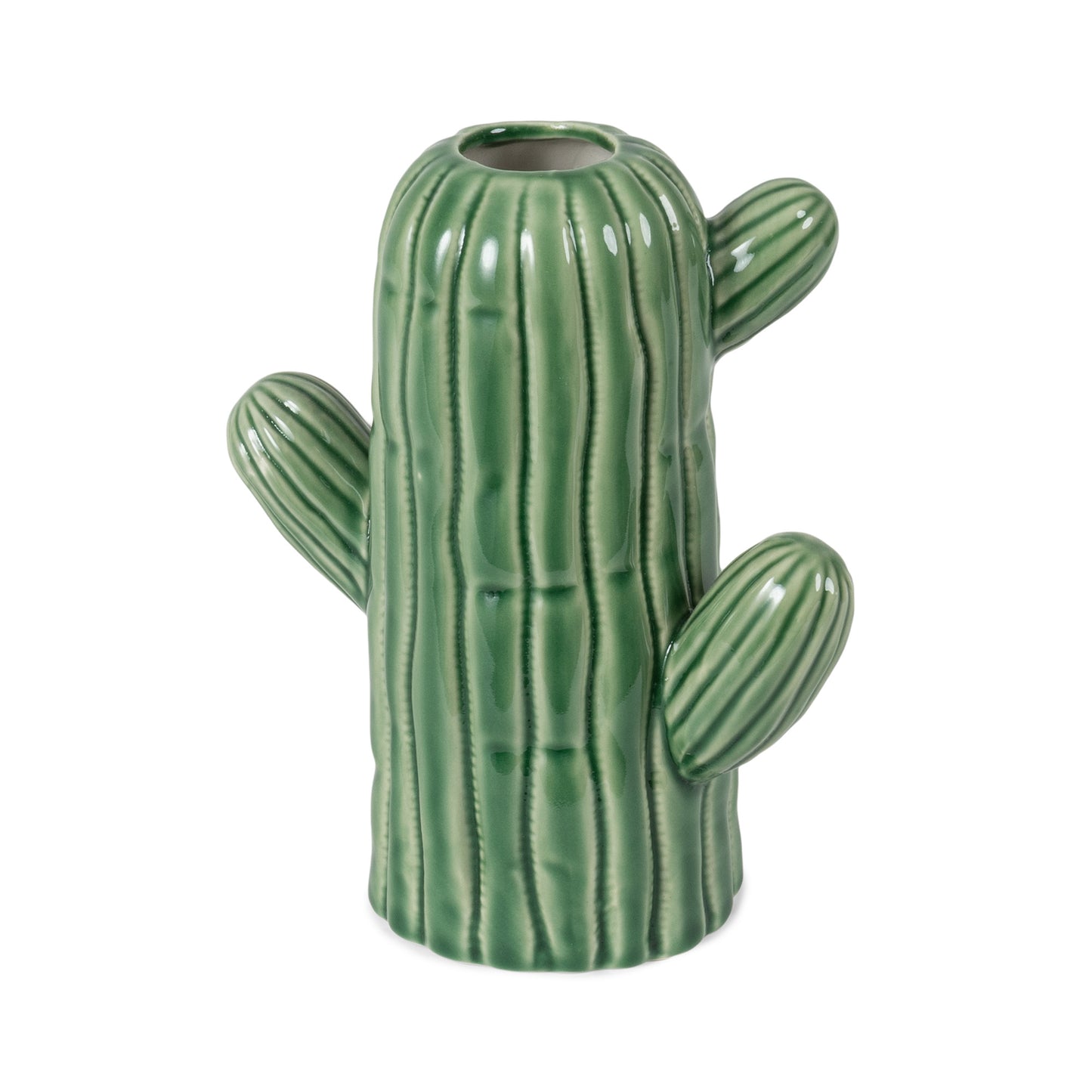 Jarrón Cactus de cerámica verde