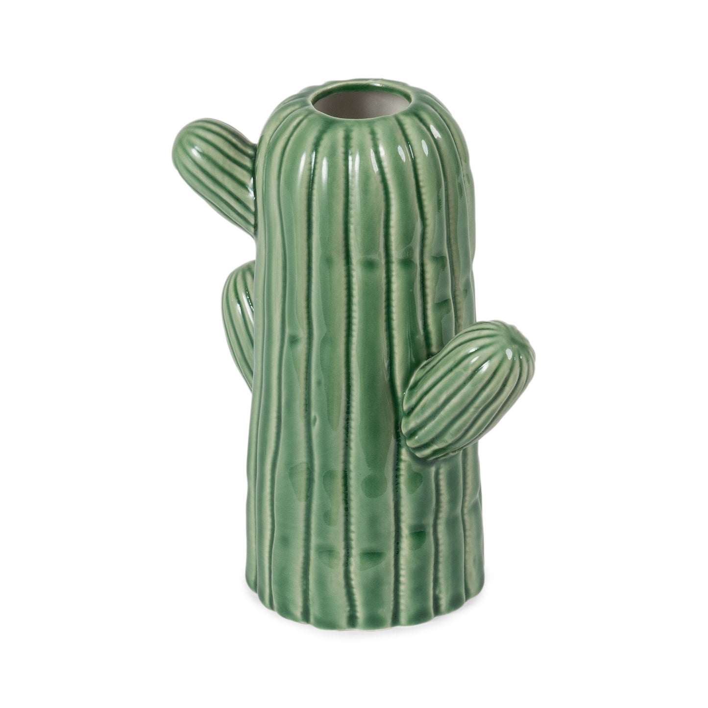 Vase Cactus en céramique vert