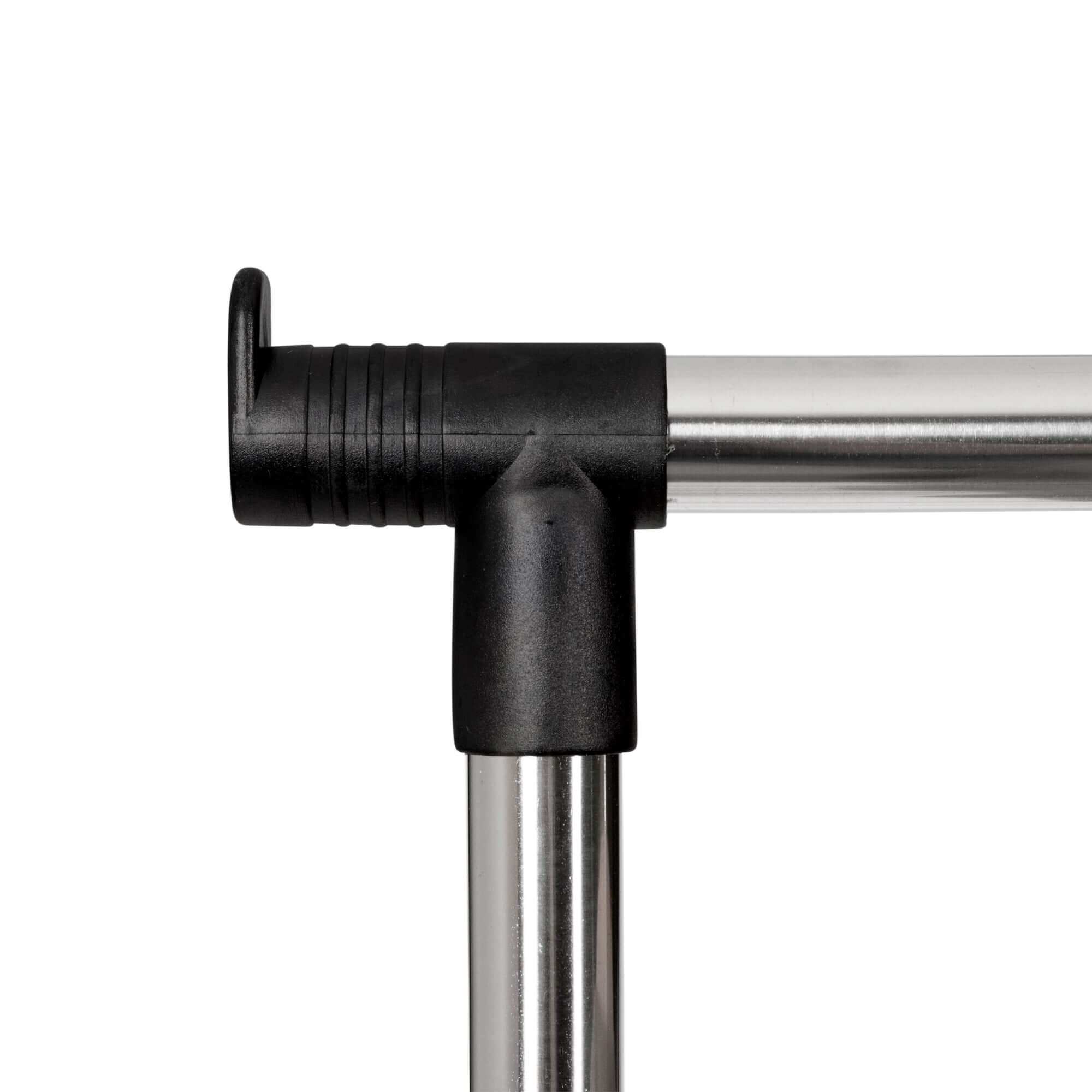 Portant à vêtements double sur roulettes Zeph noir et chrome