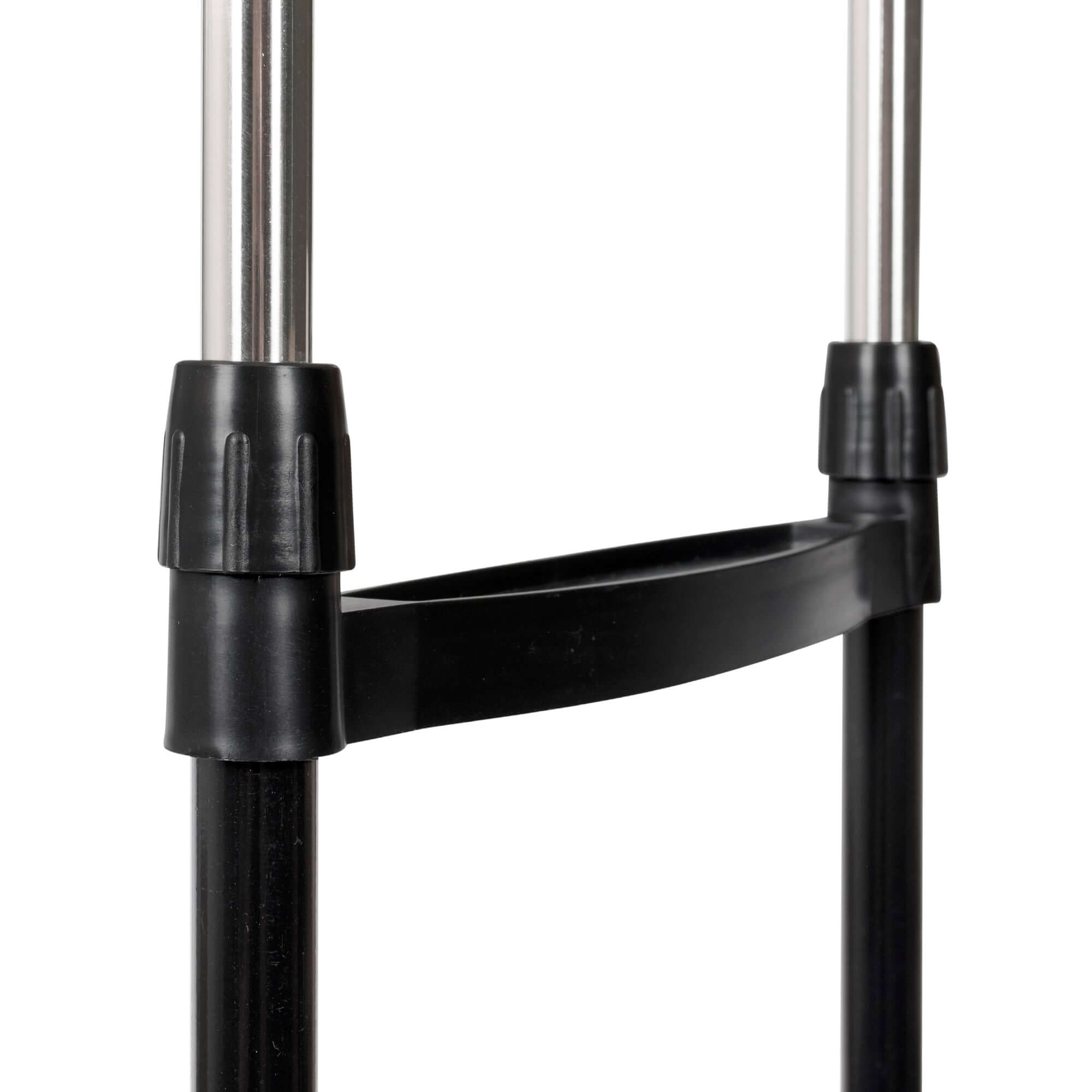 Portant à vêtements double sur roulettes Zeph noir et chrome