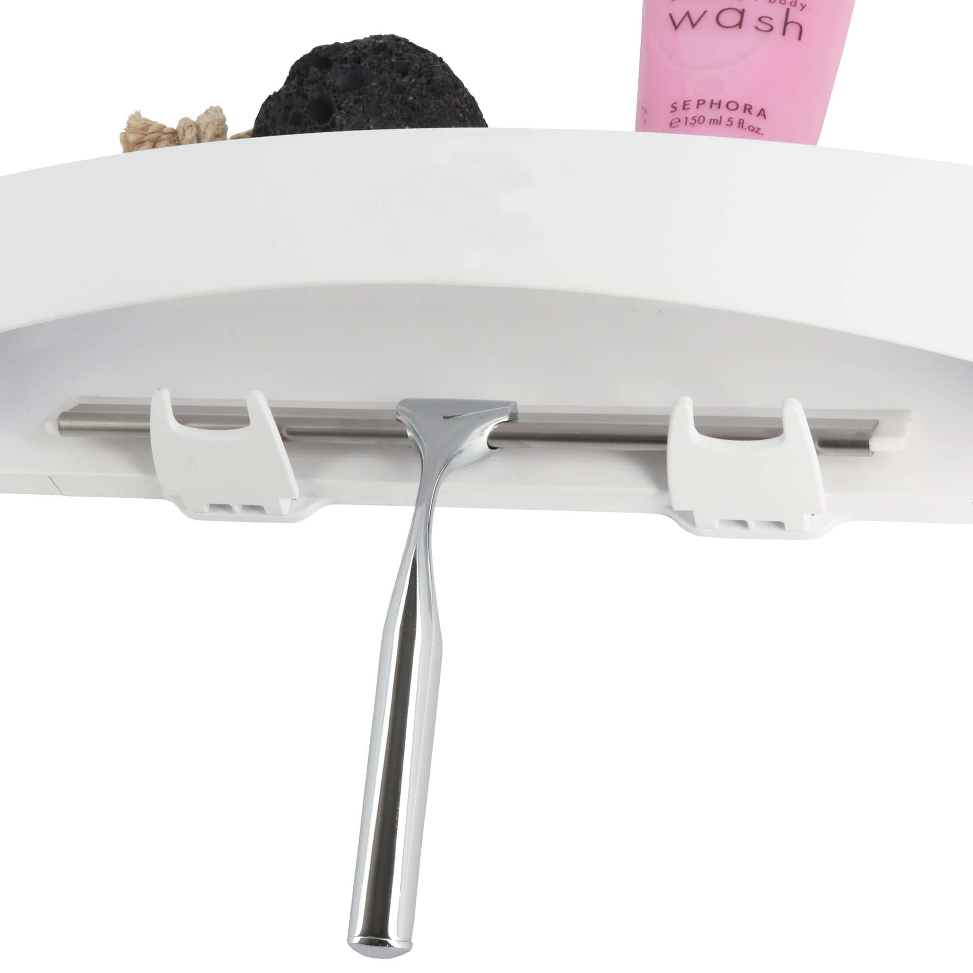 Estante de ducha sin taladrar Clever blanco