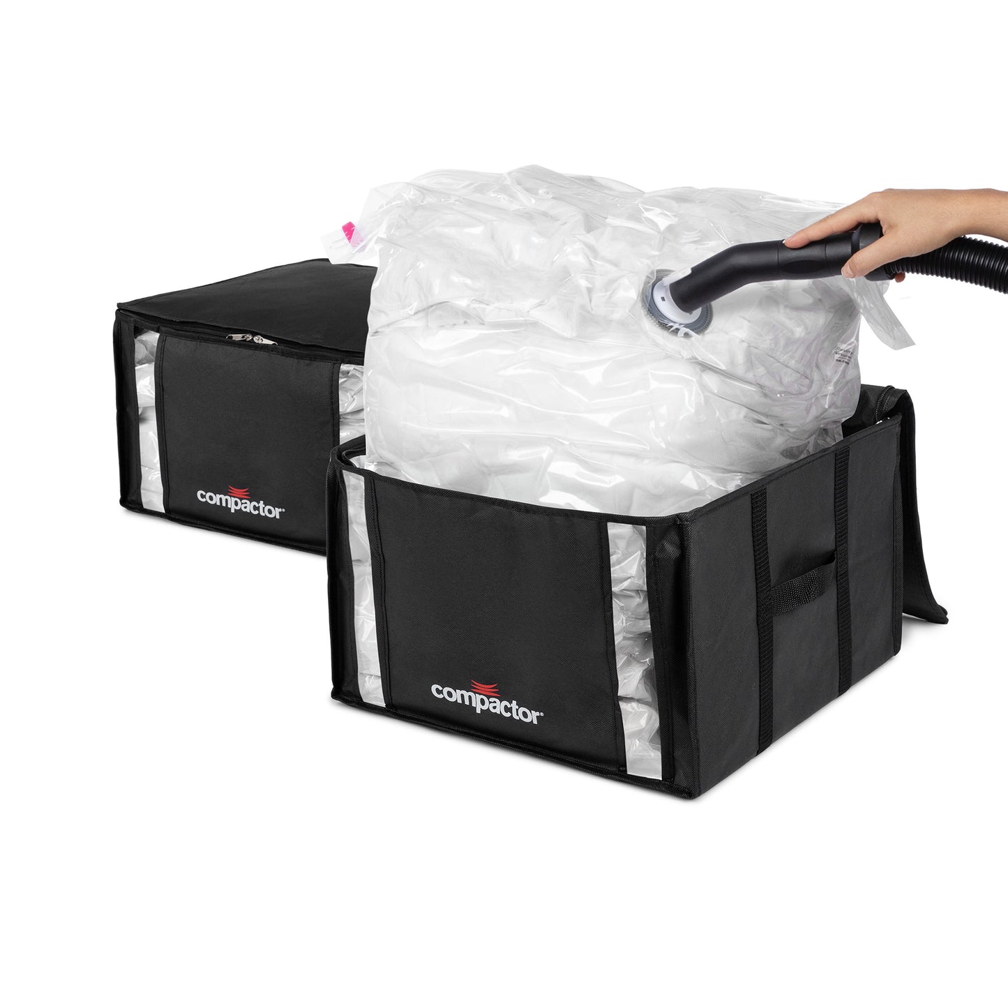 Compactor Lot de 2 boîtes de rangement sous vide Cosmos M noires