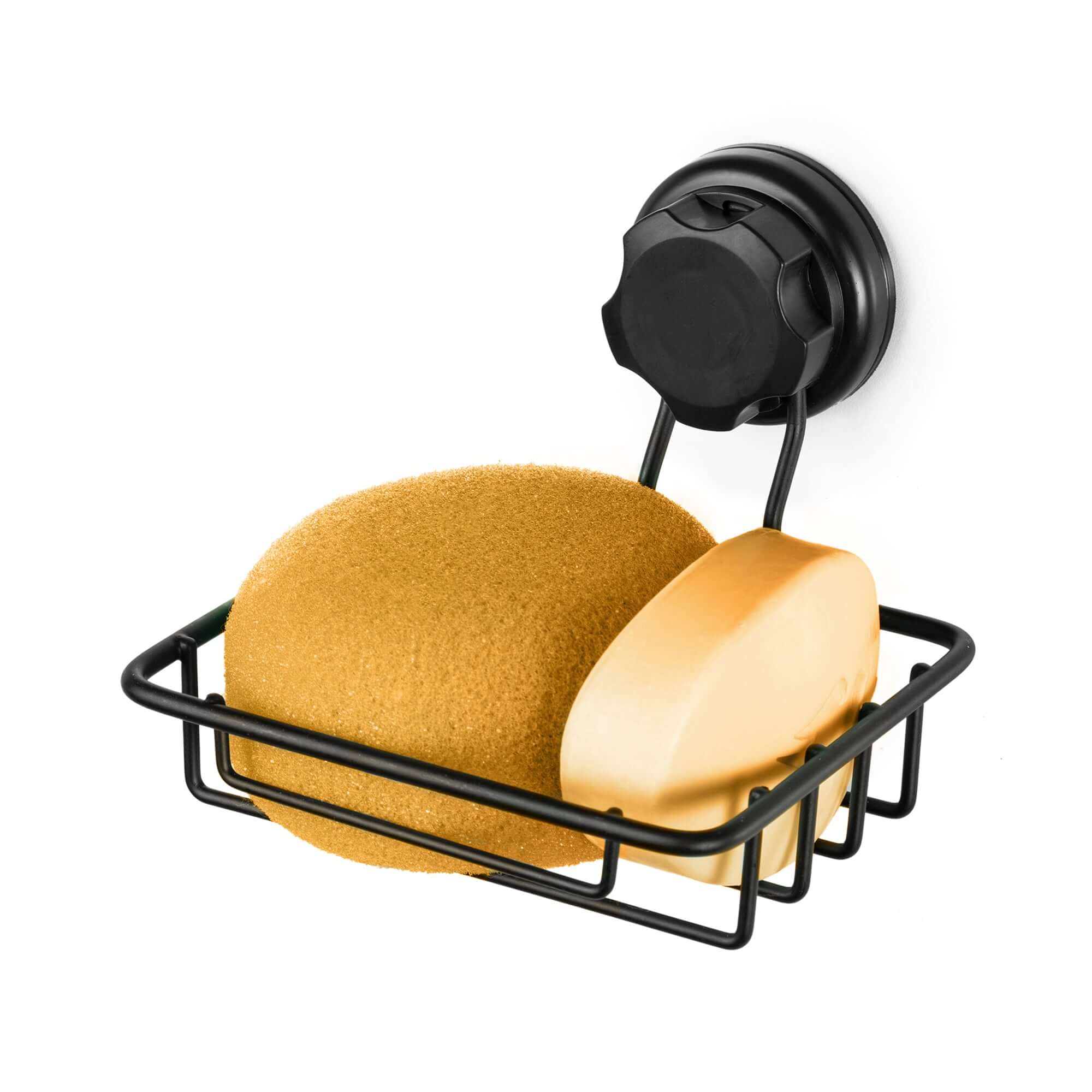 Bestlock Jabonera con ventosa negra negra