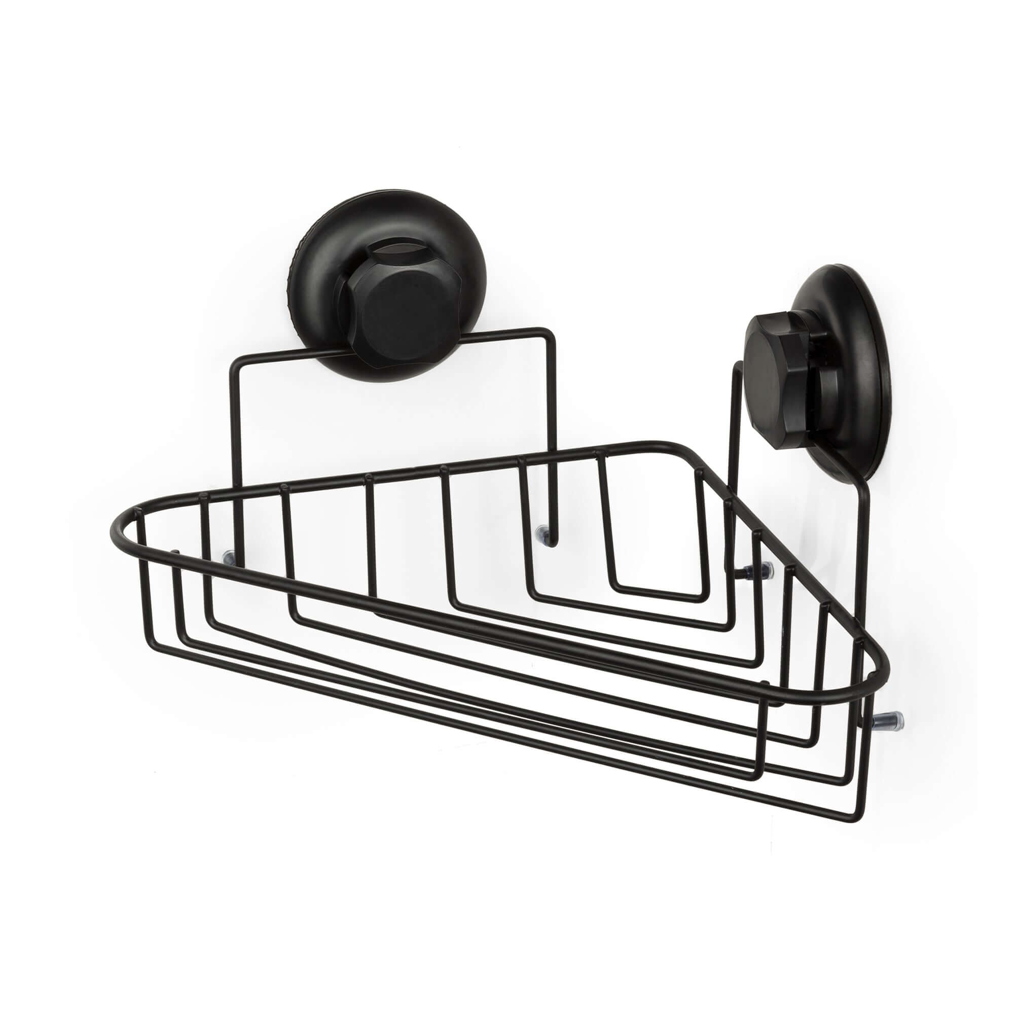 Corner shelf with suction cups Bestlock Black black