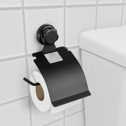Porte papier toilette à ventouse Bestlock Black noir