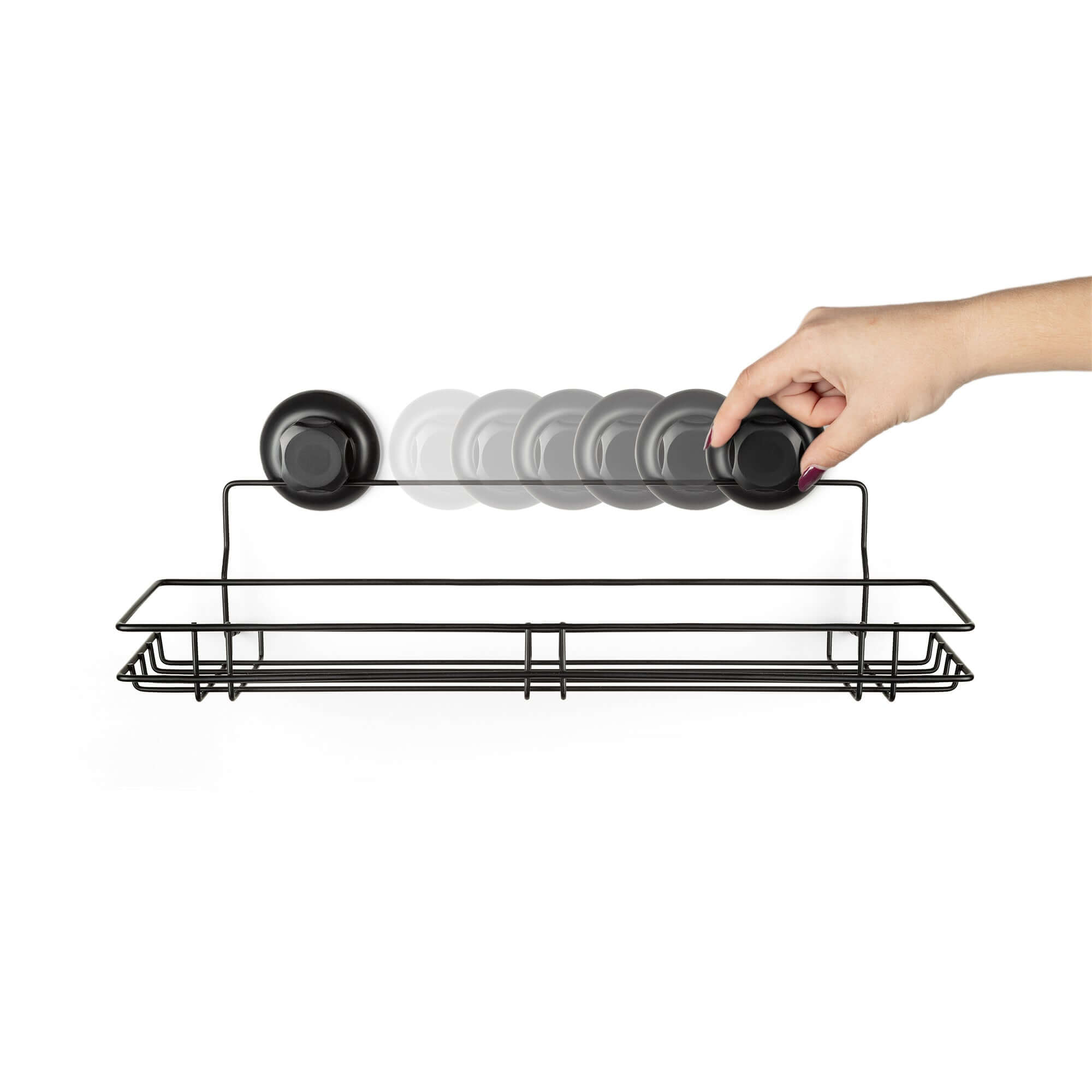 Etagère à ventouse L Bestlock Black noire