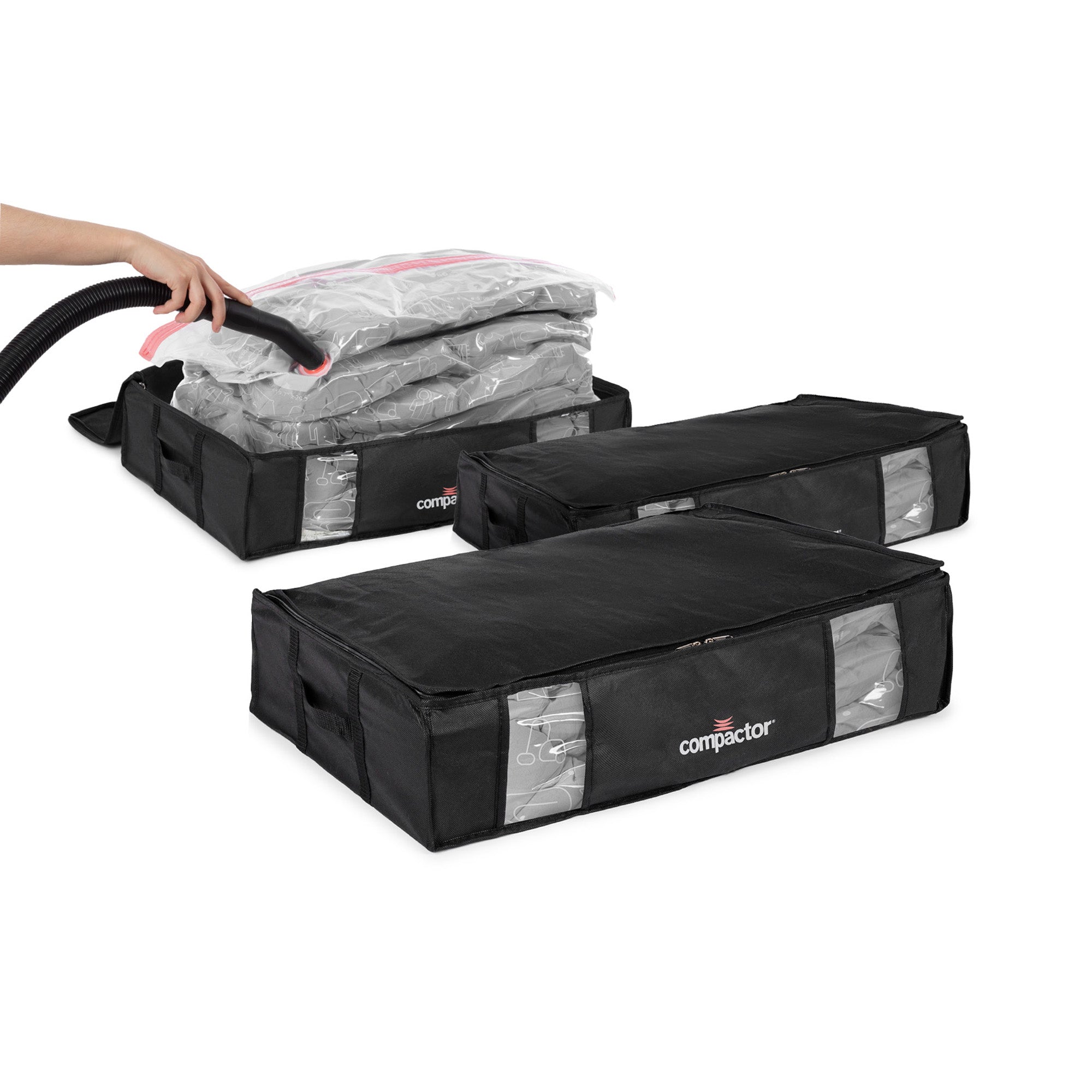 Lot 3 housses rangement sous vide L