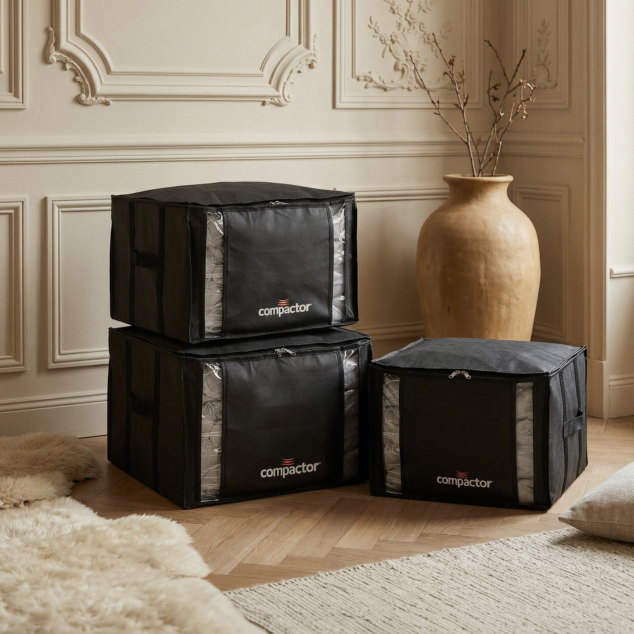 Lot 3 housses rangement sous vide M