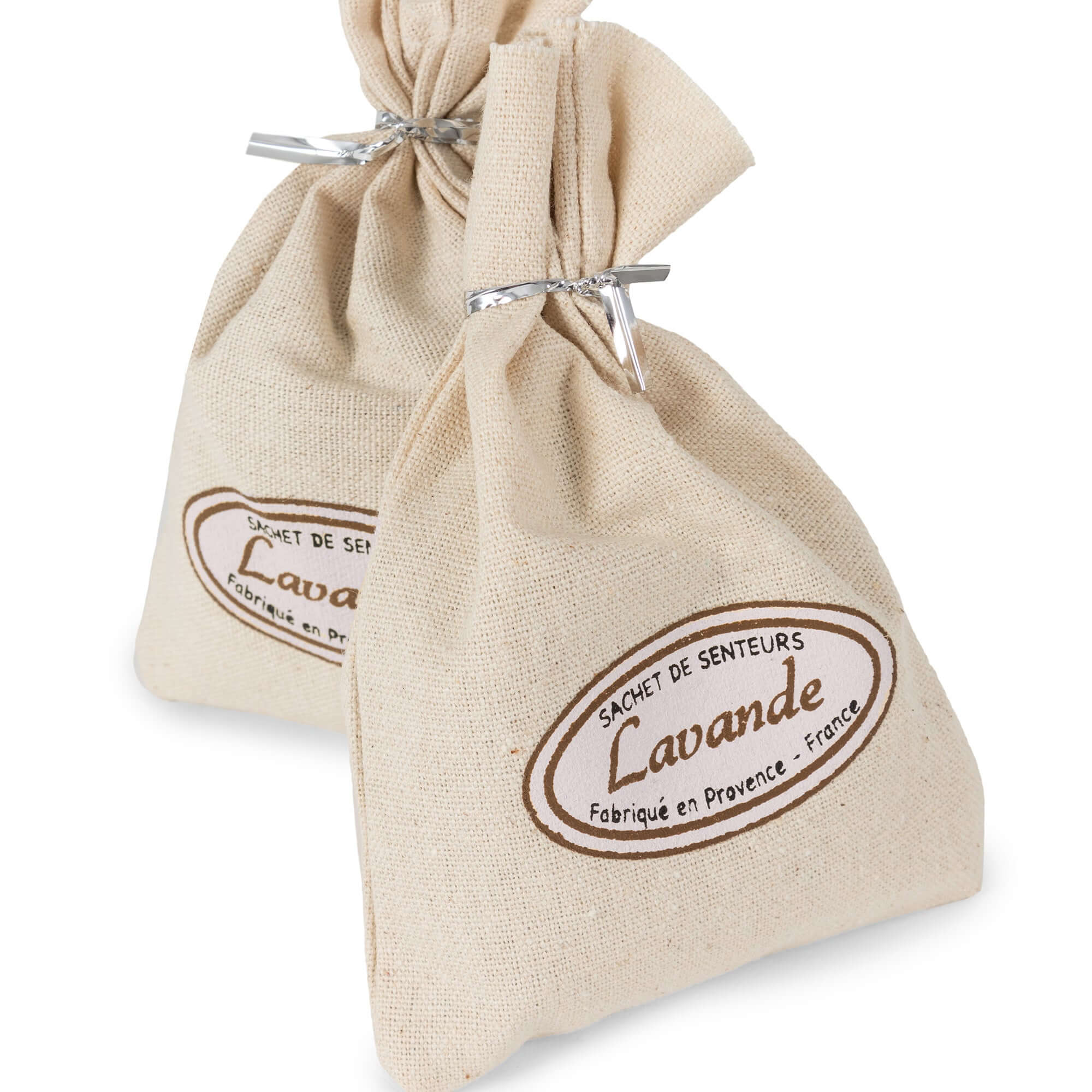 Lote de 2 bolsitas de flores de lavanda para la colada Provenza beige