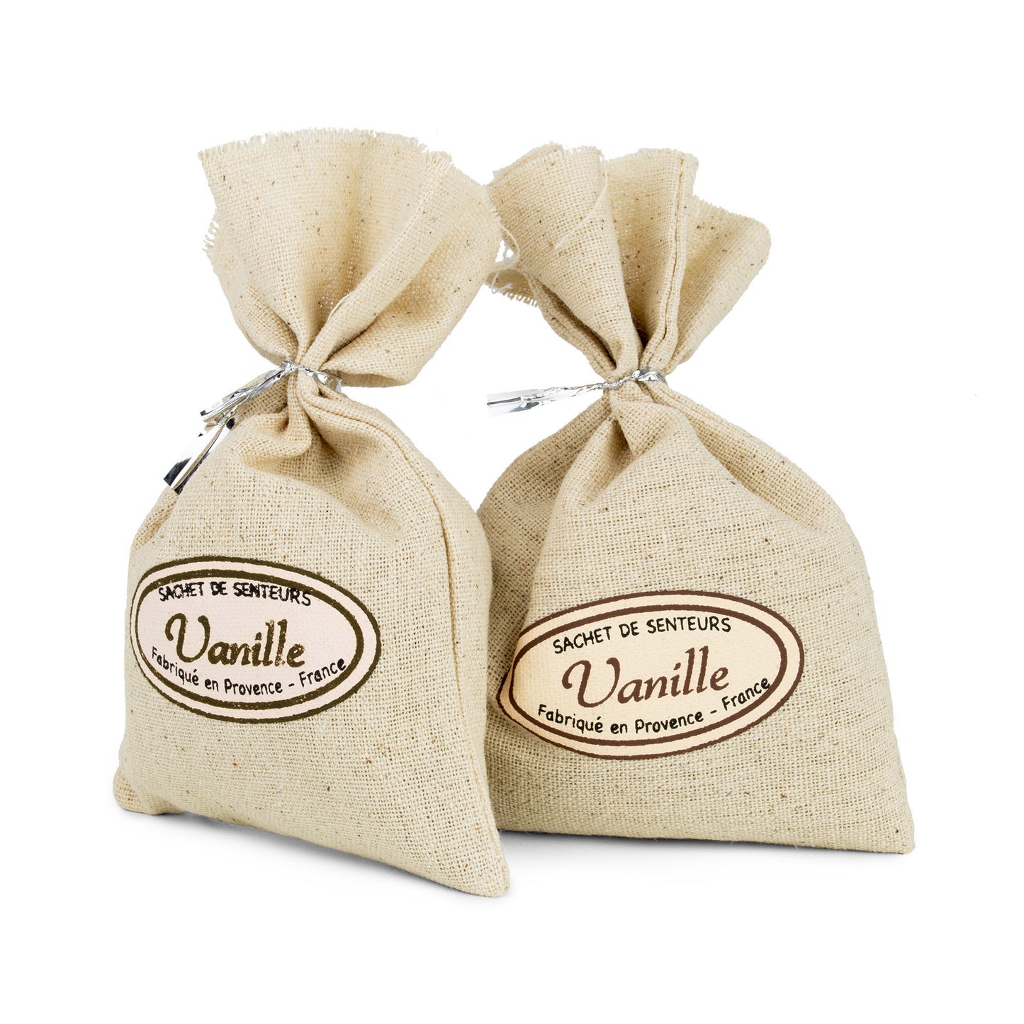 Lot de 2 sachets parfumés à la Vanille beige