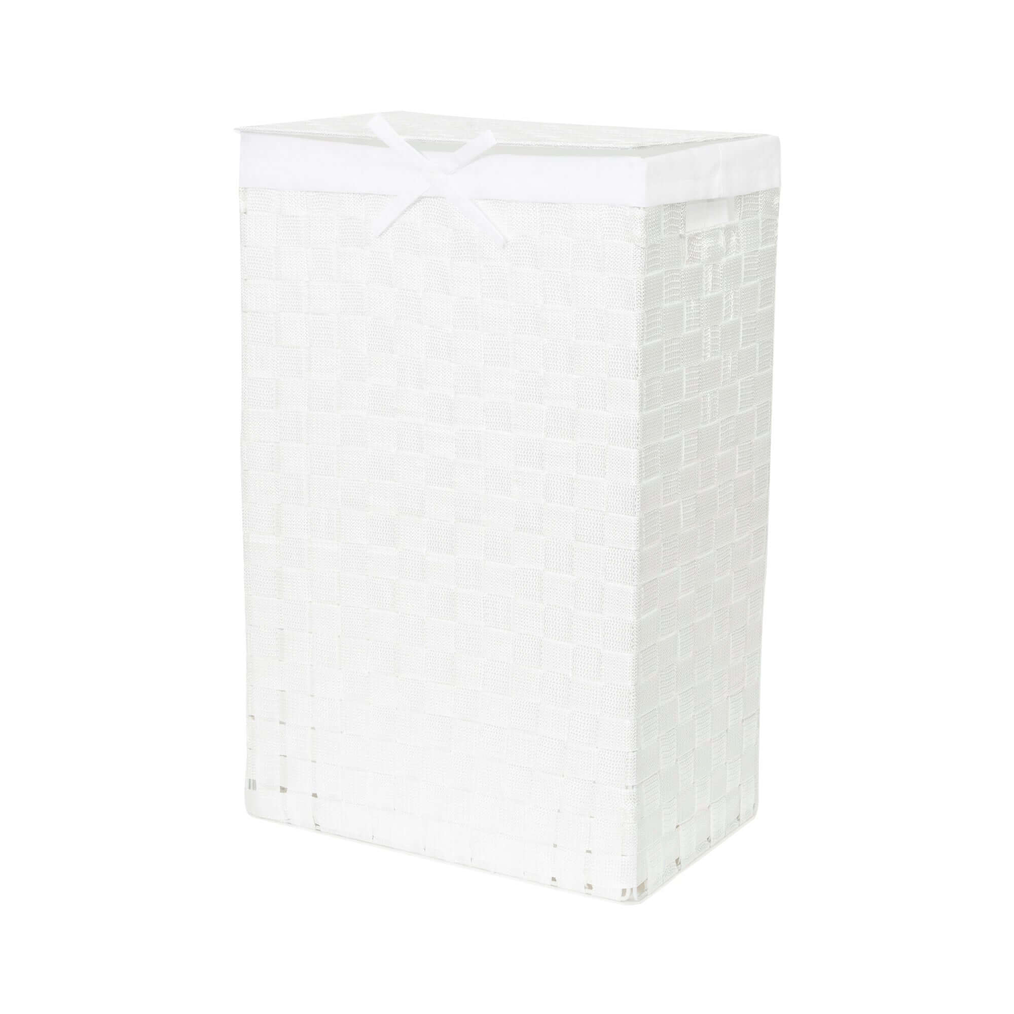 Panier à linge carré avec couvercle Stan Blanc