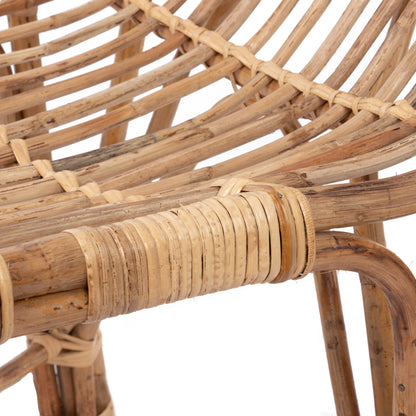 Chaise en rotin et bambou