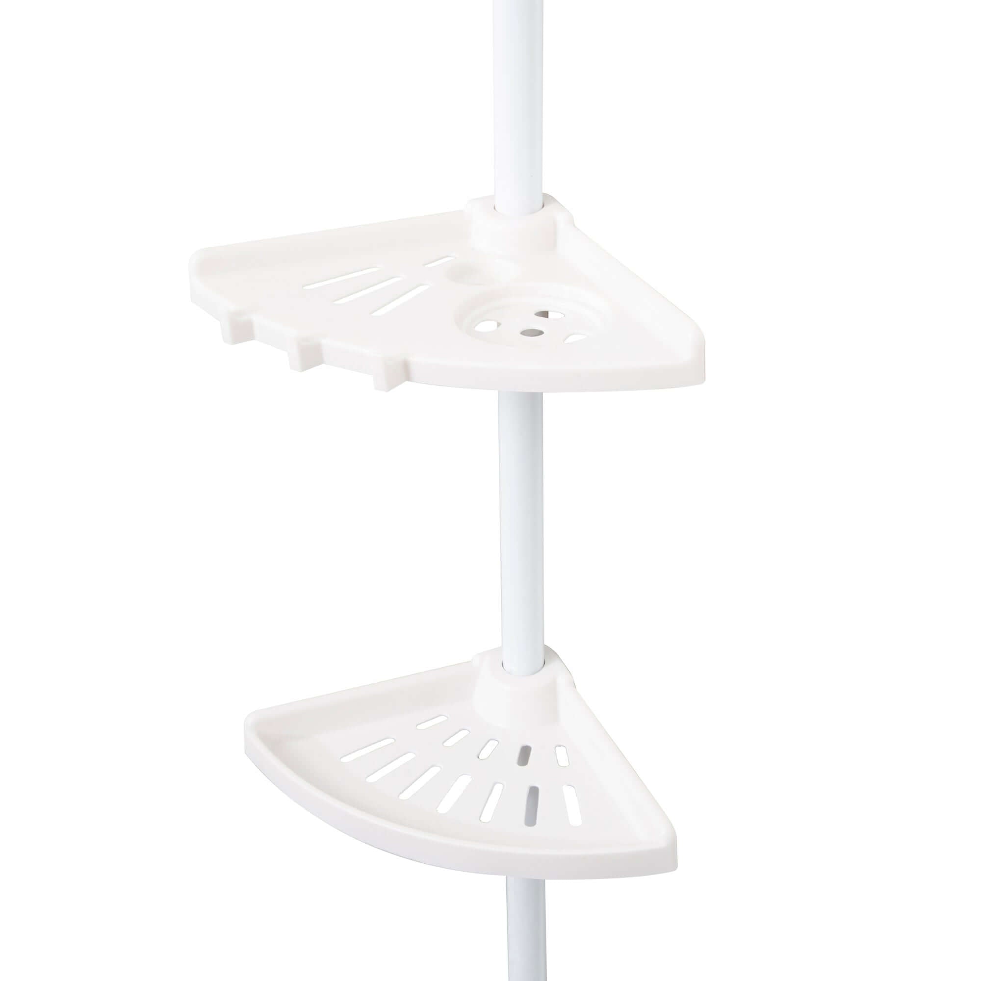 Etagère d'angle de douche extensible Gina blanche