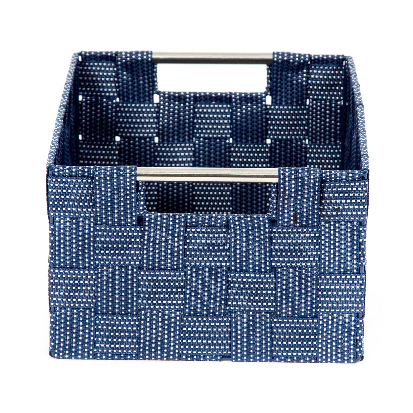 Panier de rangement avec anses métal Stan bleu